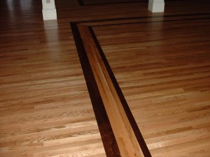 #1 Red Oak with a Walnut Border | Ozark Hardwood Flooring